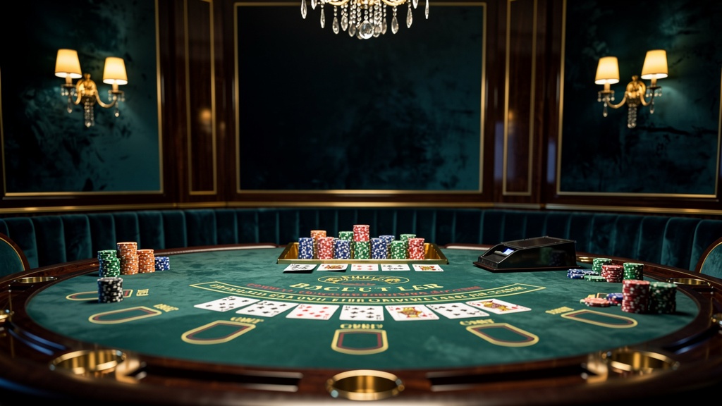 Mesa de baccarat en sala VIP de casino
