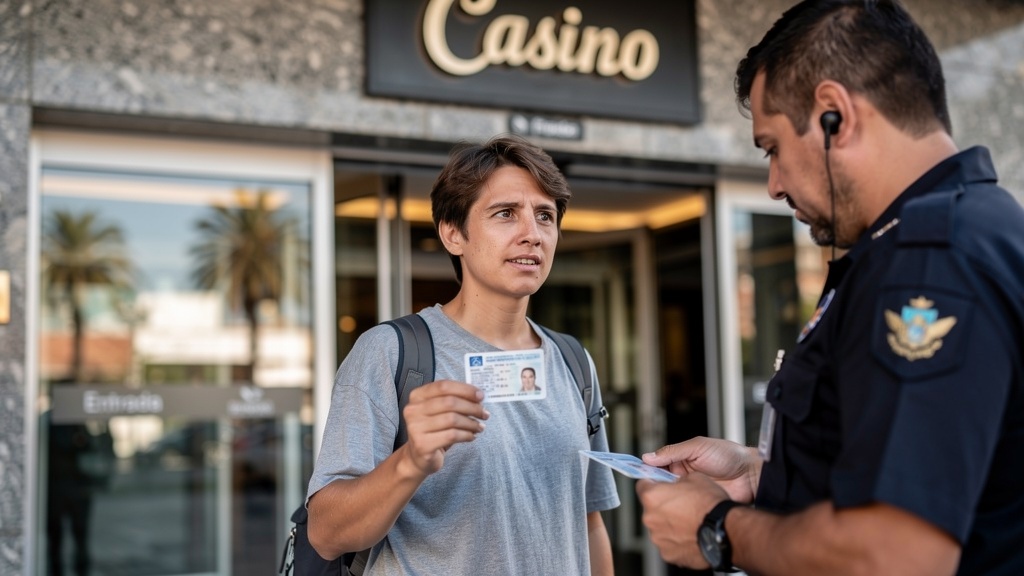 Ingreso a un casino por primera vez, control de acceso