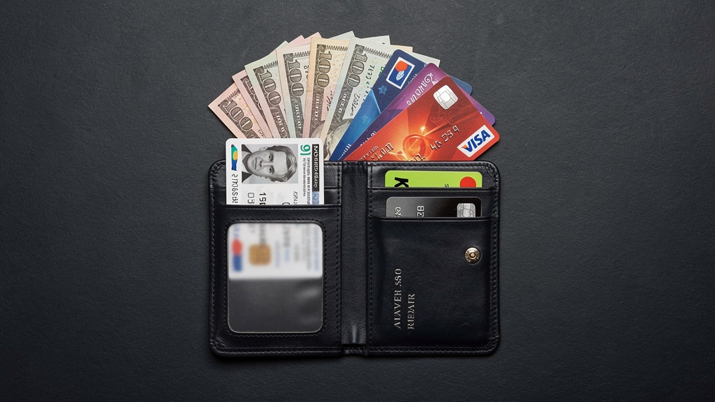 Documentos, efectivo y tarjetas para visitar un casino